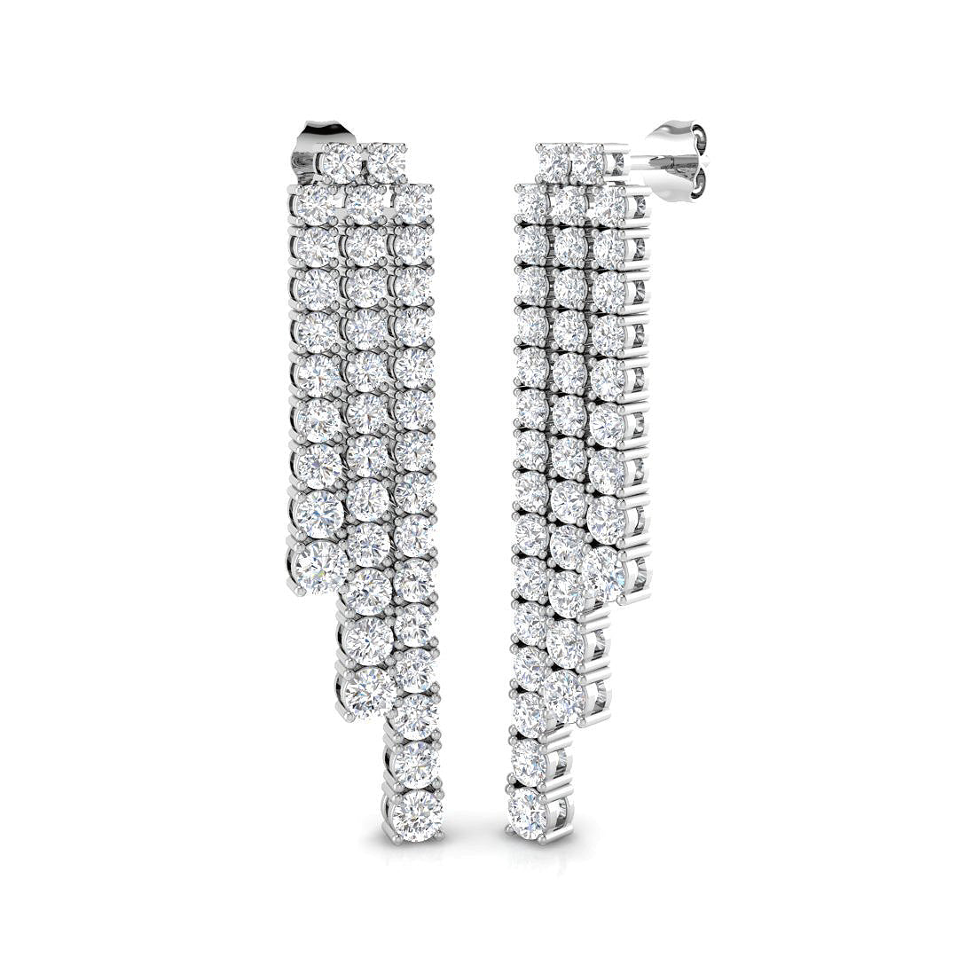 18ct White Gold 4.93ct G SI1 Diamond Earrings