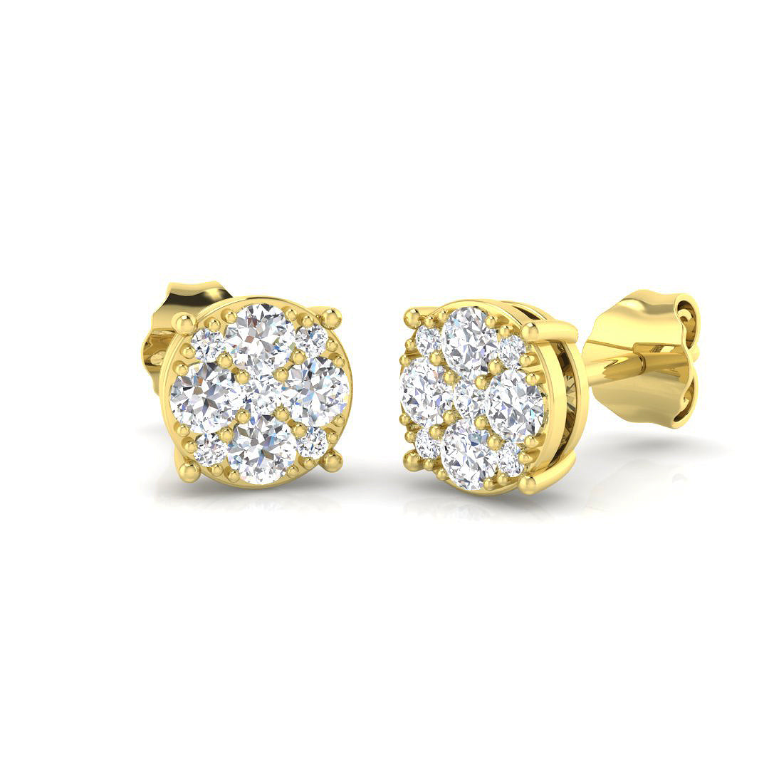 9ct Yellow Gold 0.43ct Laboratory Grown CVD Earrings