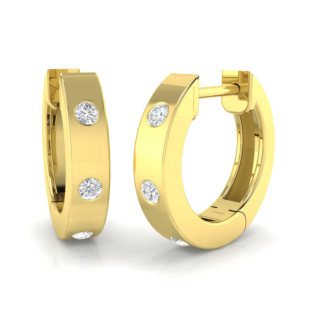 9ct Yellow Gold 0.11ct G SI2 Diamond Earrings