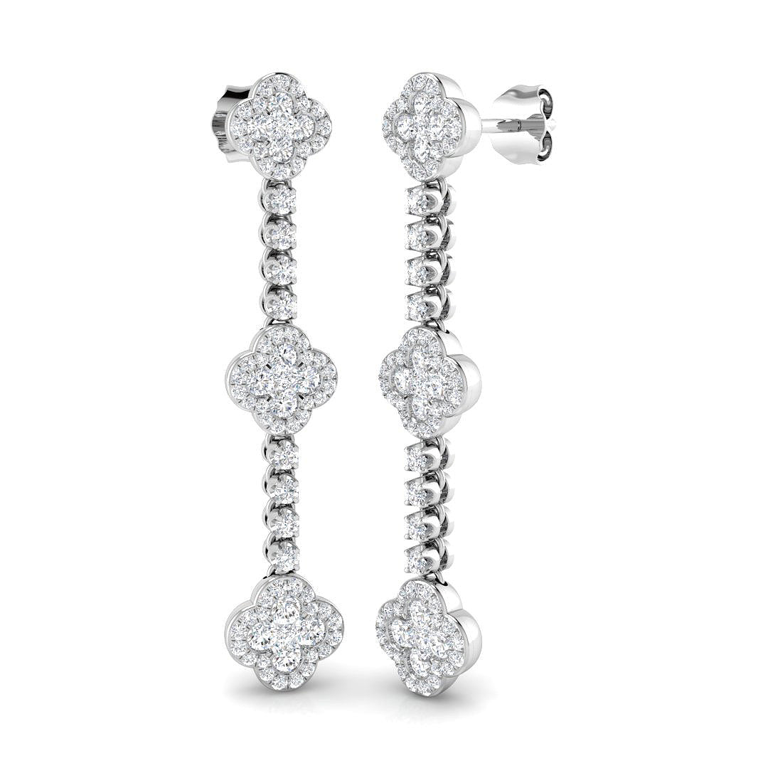 18ct White Gold 1.22ct G SI2 Diamond Earrings