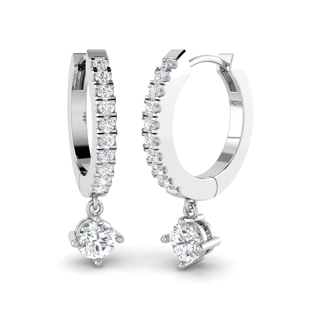 18ct White Gold 0.60ct G SI2 Diamond Earrings