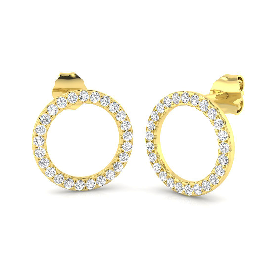 9ct Yellow Gold 0.39ct G SI2 Diamond Earrings