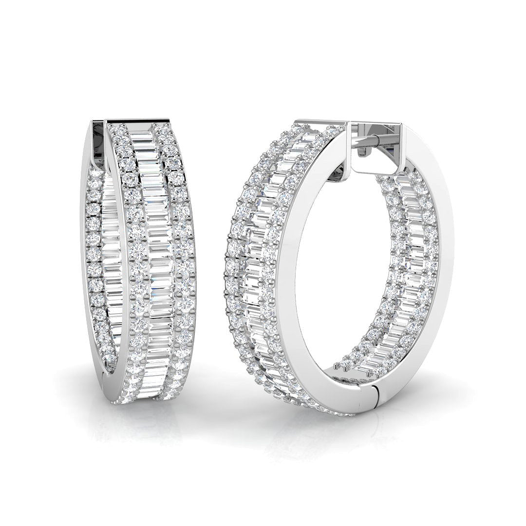 18ct White Gold 2.53ct G SI2 Diamond Earrings