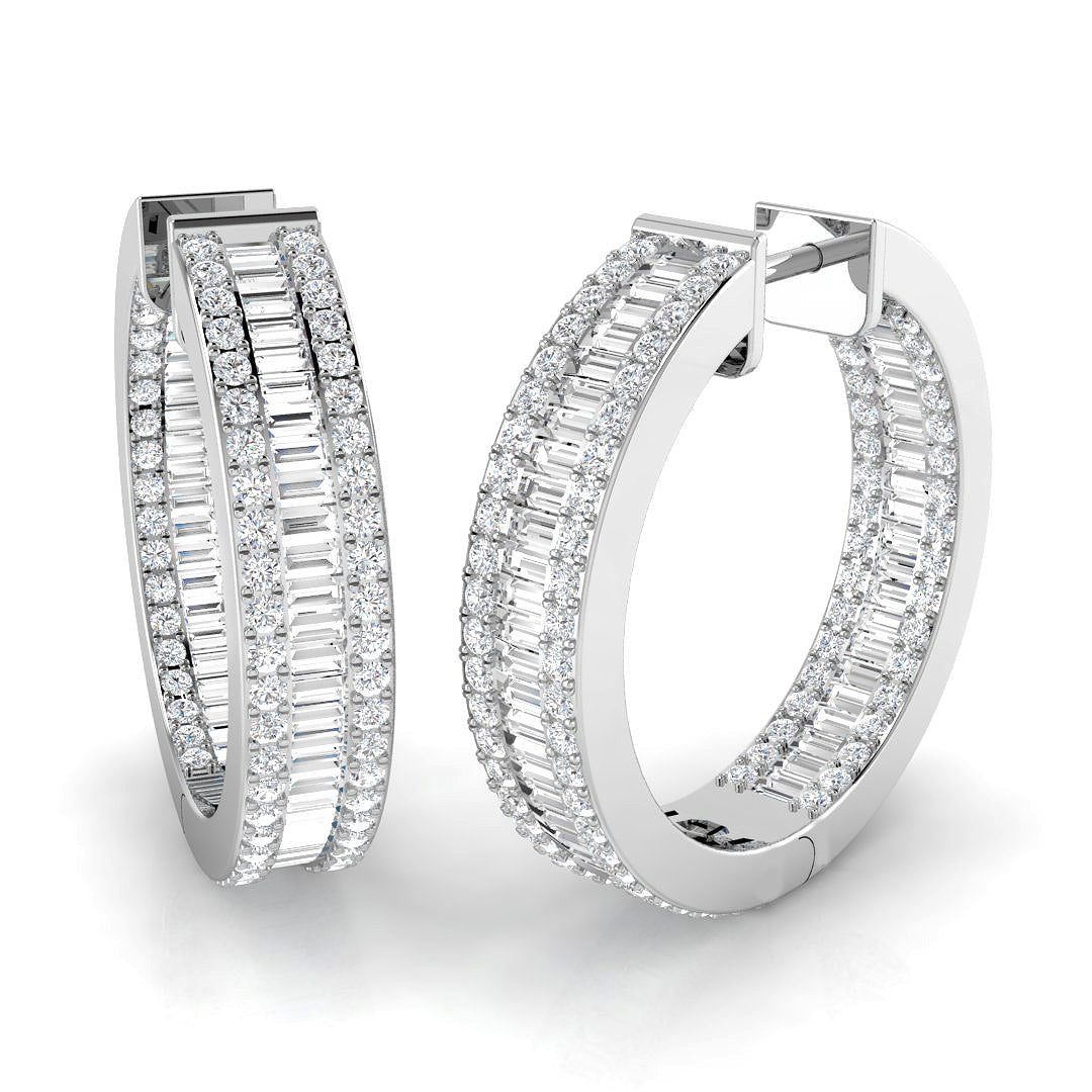 18ct White Gold 2.64ct G SI2 Diamond Earrings