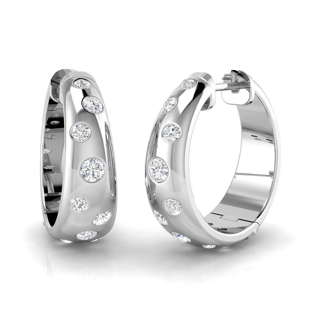 9ct White Gold 0.51ct G SI2 Diamond Earrings