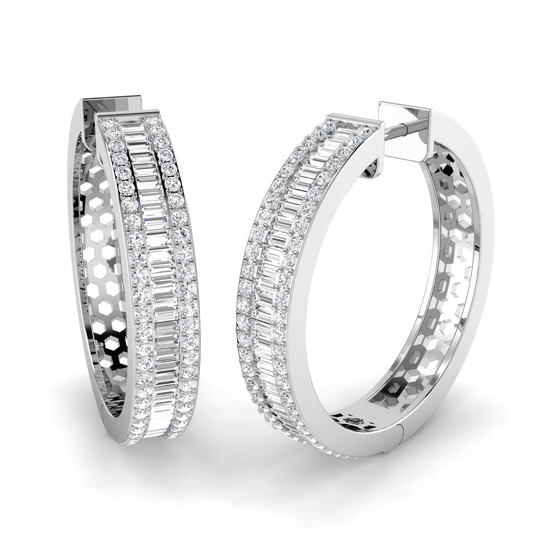 18ct White Gold 2.47ct G SI2 Diamond Earrings