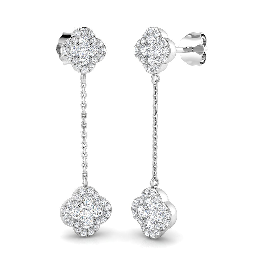18ct White Gold 0.76ct G SI2 Diamond Earrings