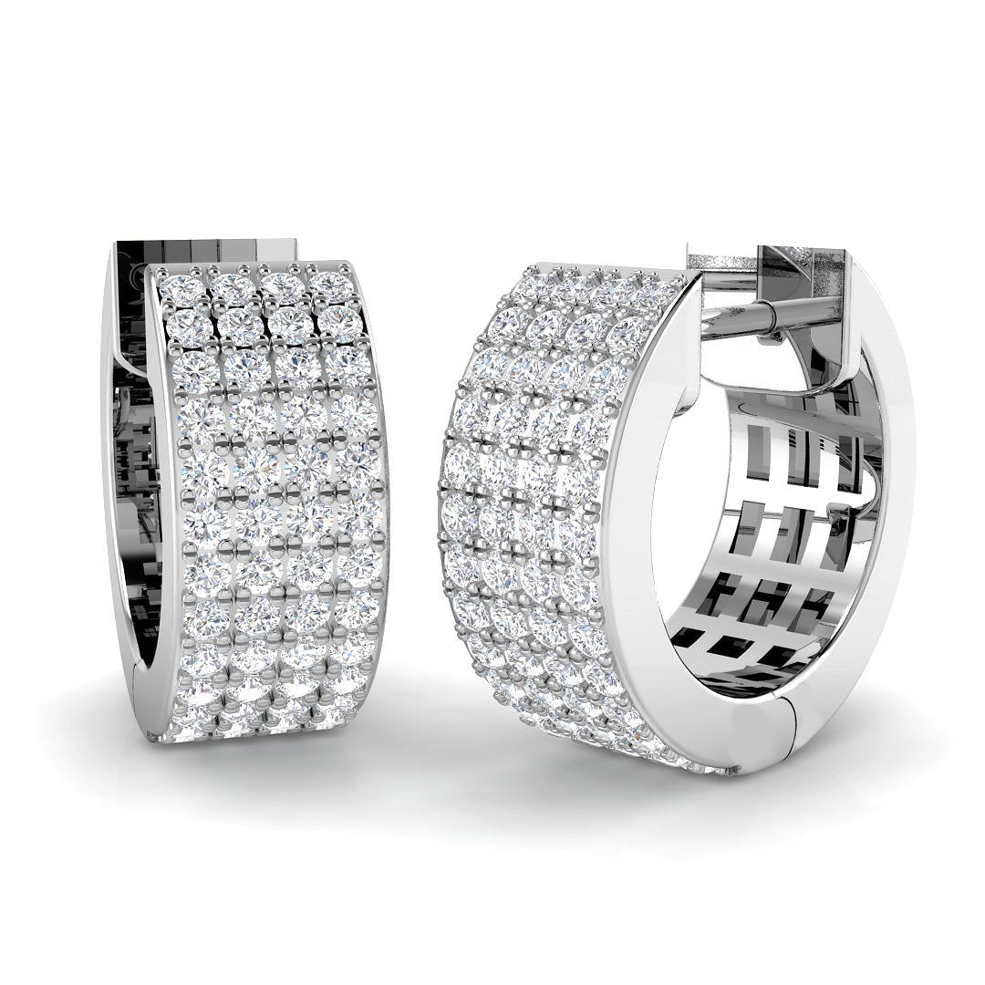 18ct White Gold 0.53ct G SI2 Diamond Earrings