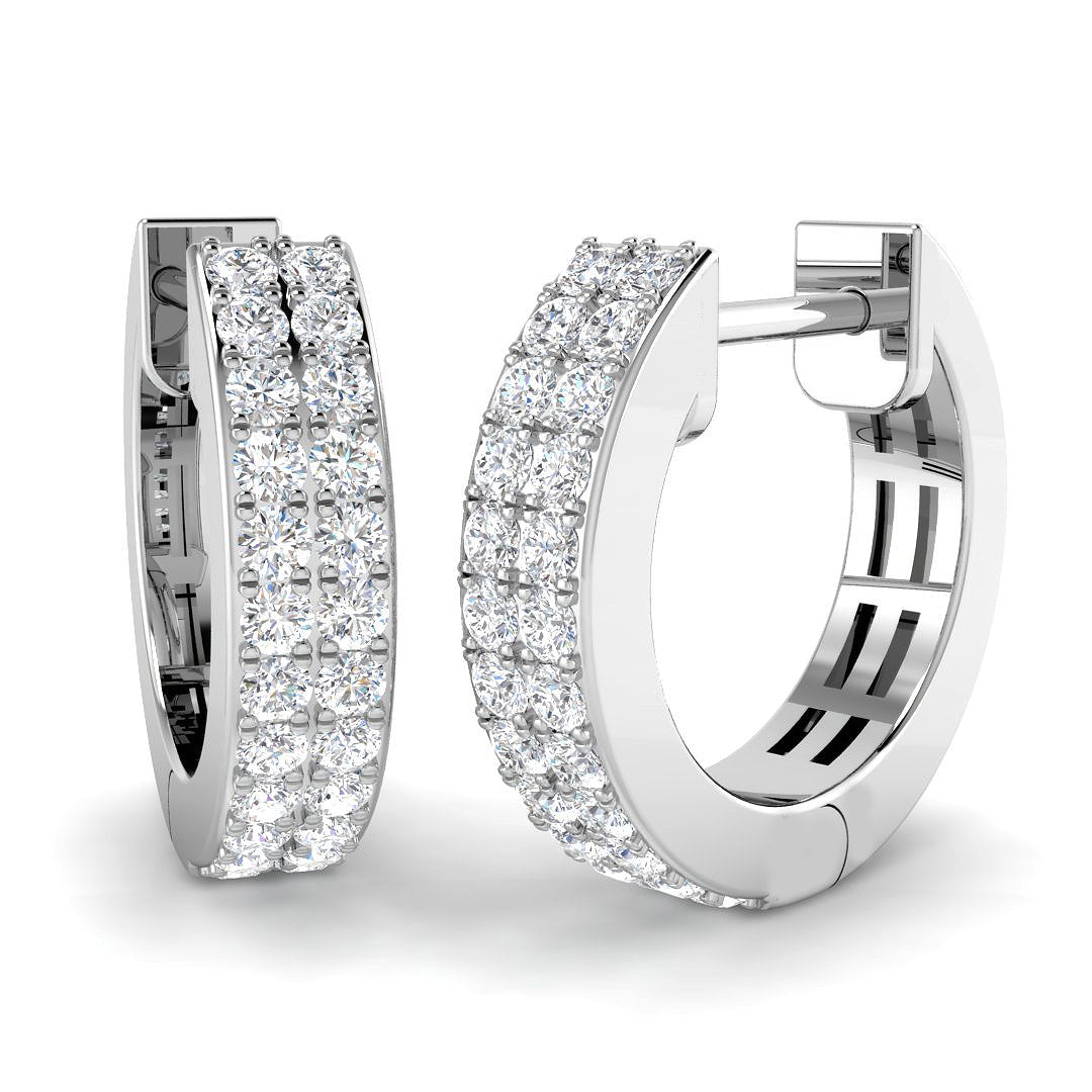 18ct White Gold 0.35ct G SI2 Diamond Earrings