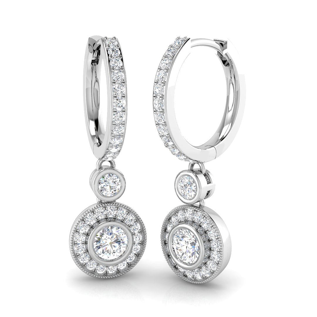 18ct White Gold 1.02ct G SI2 Diamond Earrings