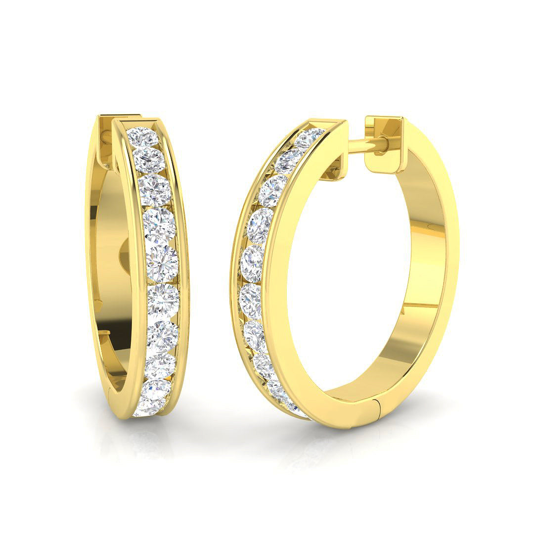 18ct Yellow Gold 0.95ct G SI2 Diamond Earrings