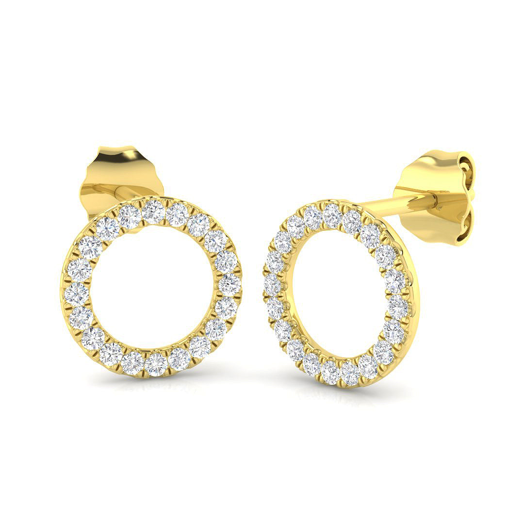 9ct Yellow Gold 0.20ct G SI2 Diamond Earrings