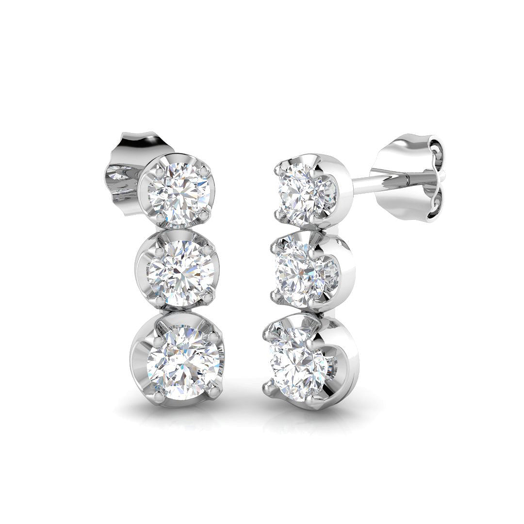 18ct White Gold 0.80ct G SI2 Diamond Earrings