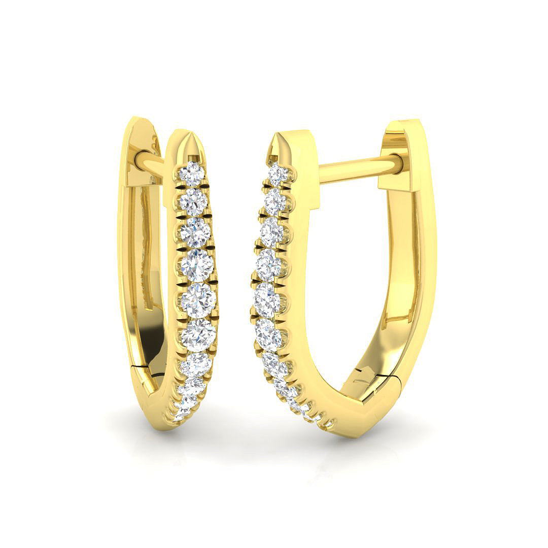 9ct Yellow Gold 0.12ct G SI2 Diamond Earrings