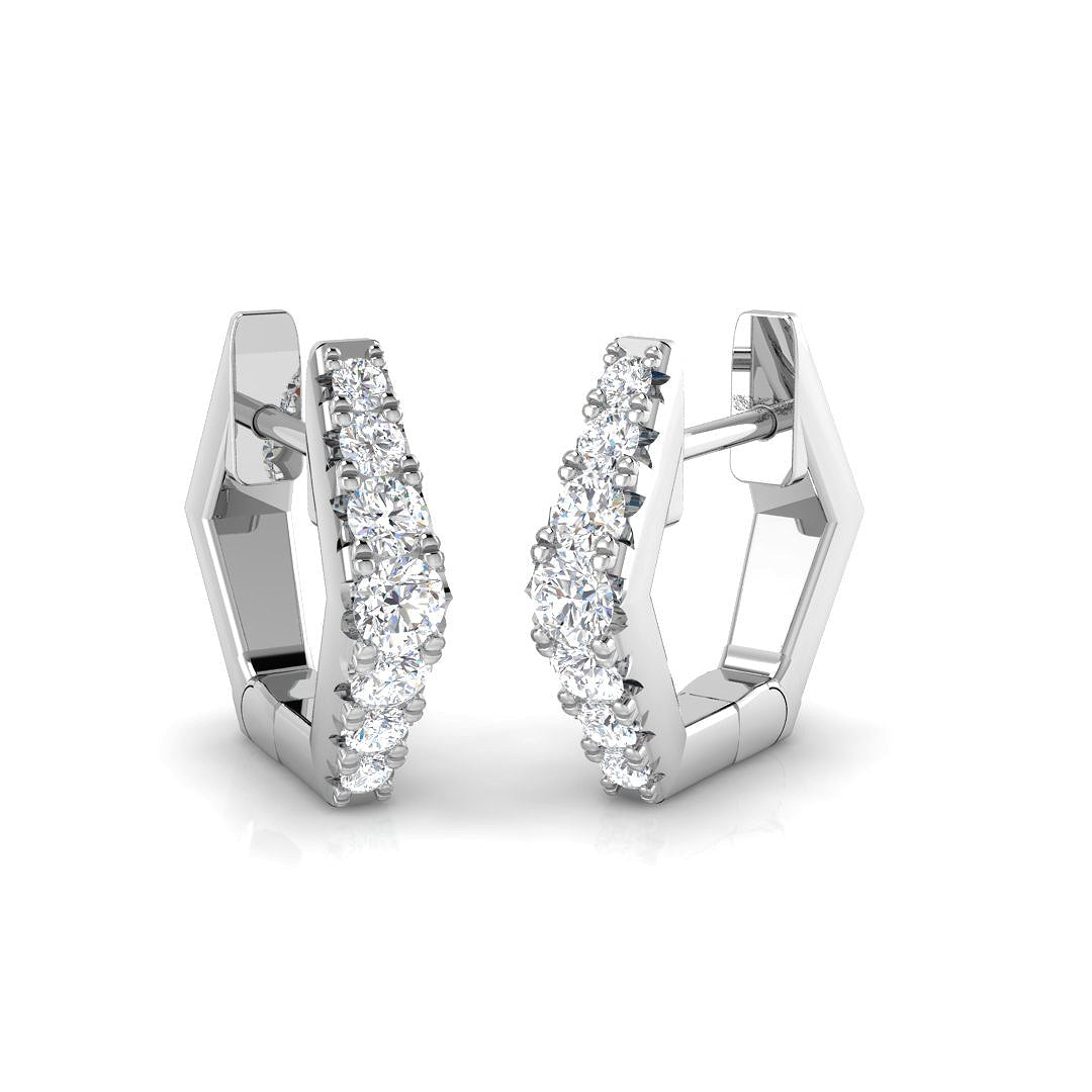 18ct White Gold 0.28ct G SI2 Diamond Earrings