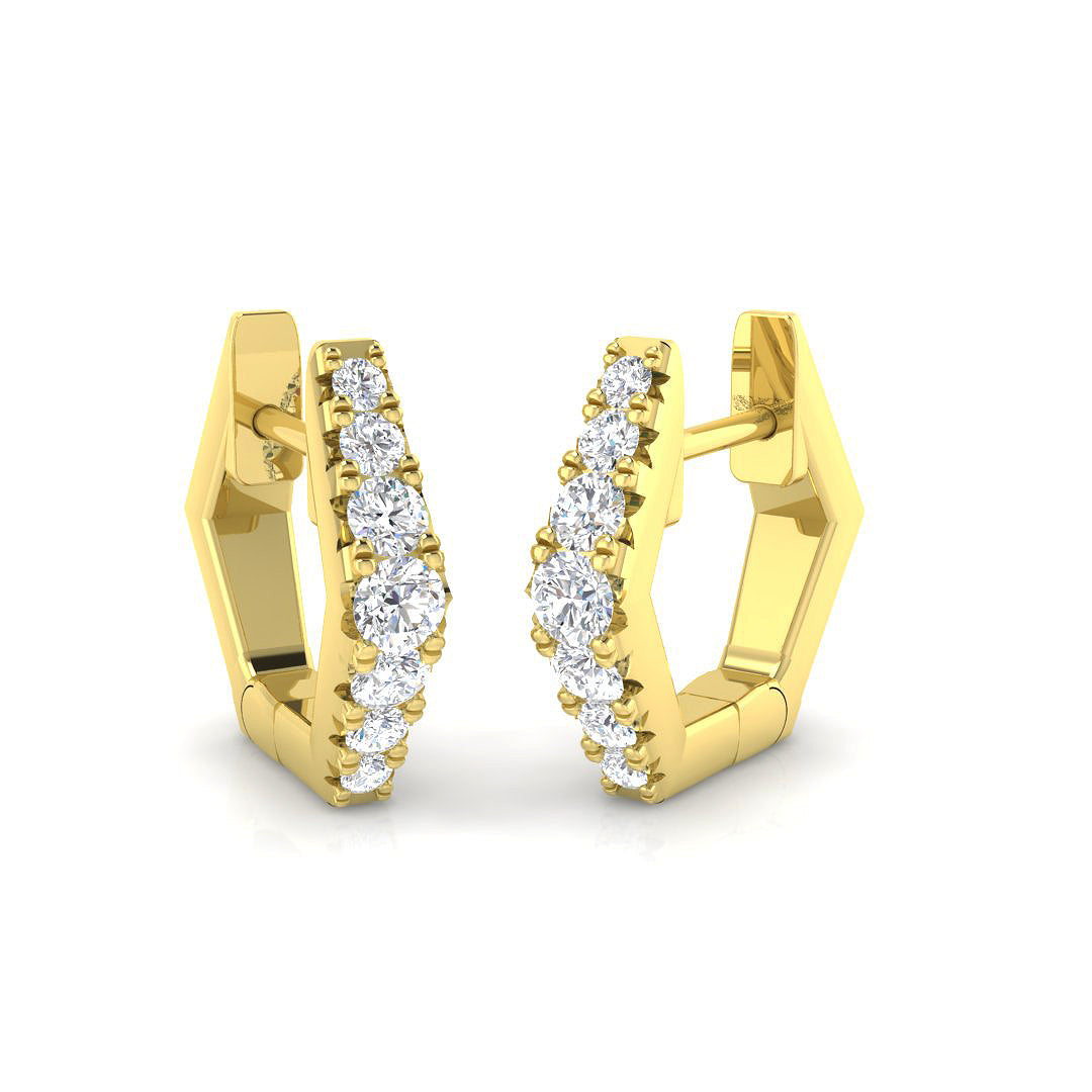 18ct Yellow Gold 0.28ct G SI2 Diamond Earrings