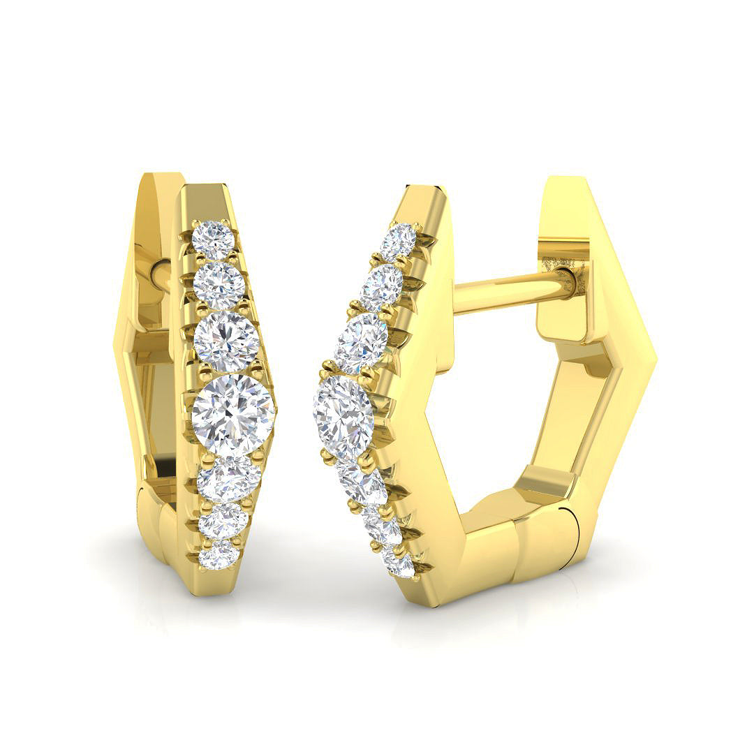 9ct Yellow Gold 0.15ct G SI2 Diamond Earrings