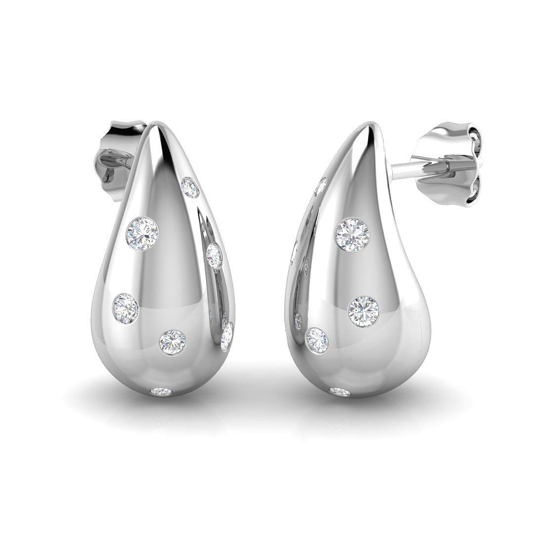 18ct White Gold 0.26ct G SI2 Diamond Earrings