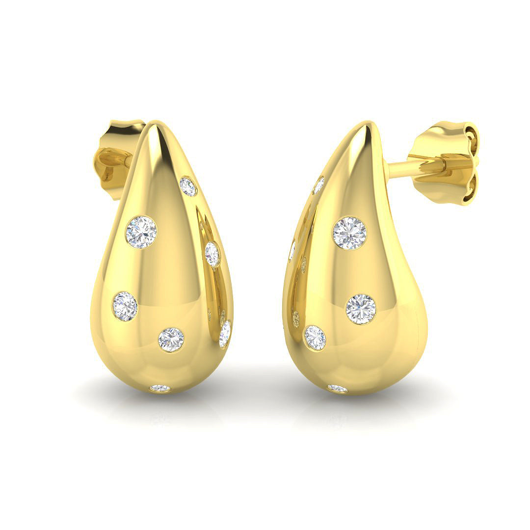 18ct Yellow Gold 0.26ct G SI2 Diamond Earrings