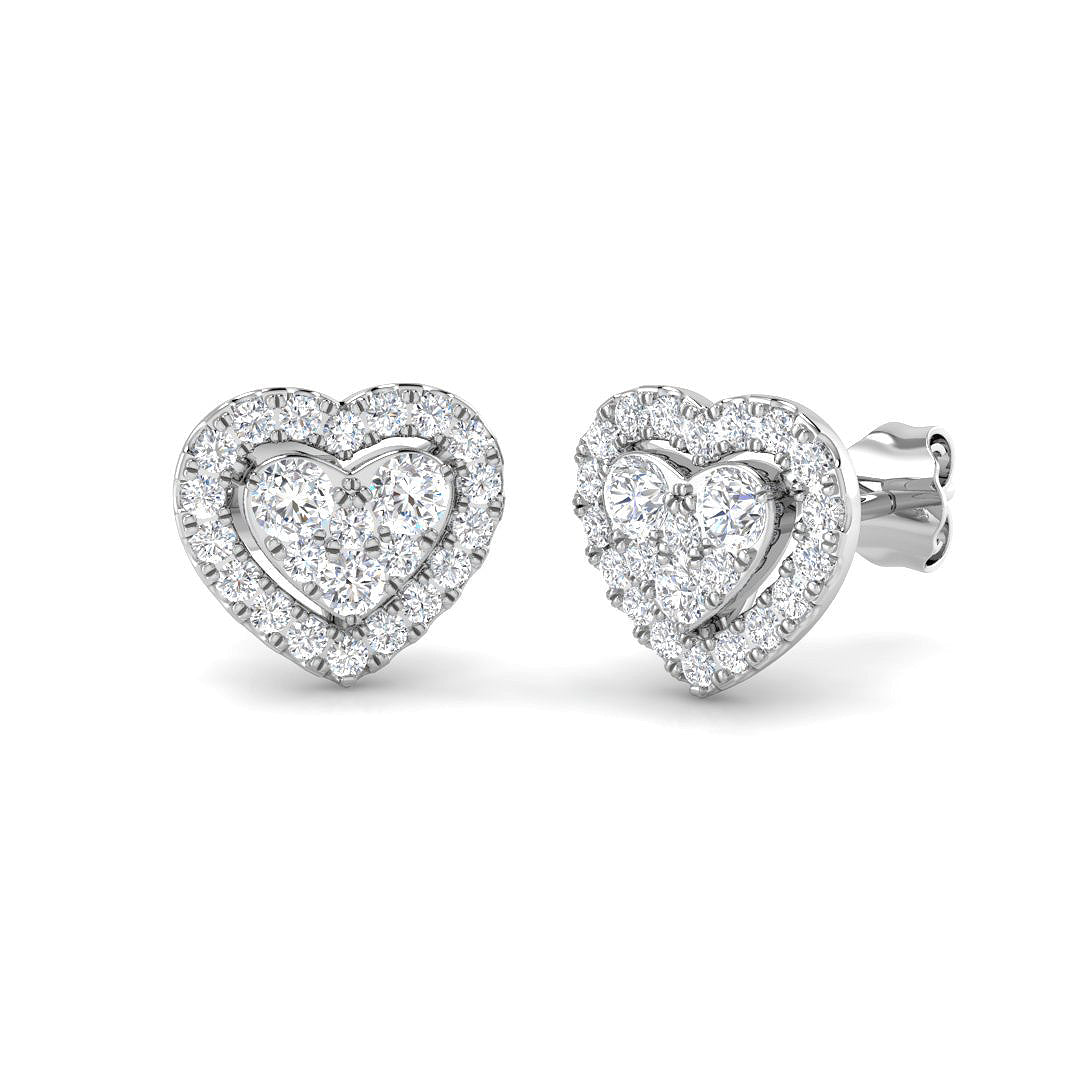 9ct White Gold 0.78ct Laboratory Grown CVD Earrings