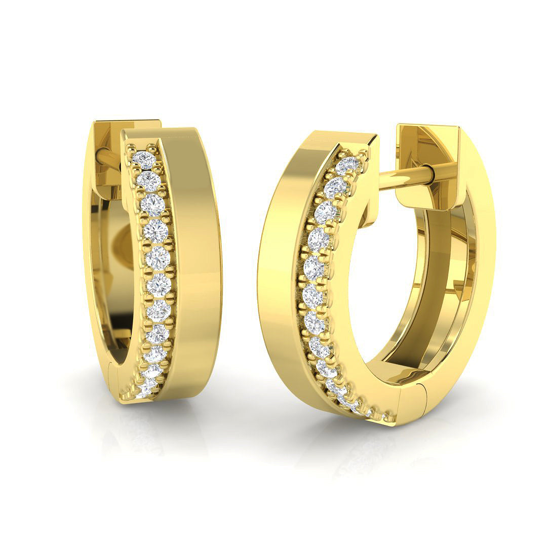 9ct Yellow Gold 0.12ct G SI2 Diamond Earrings