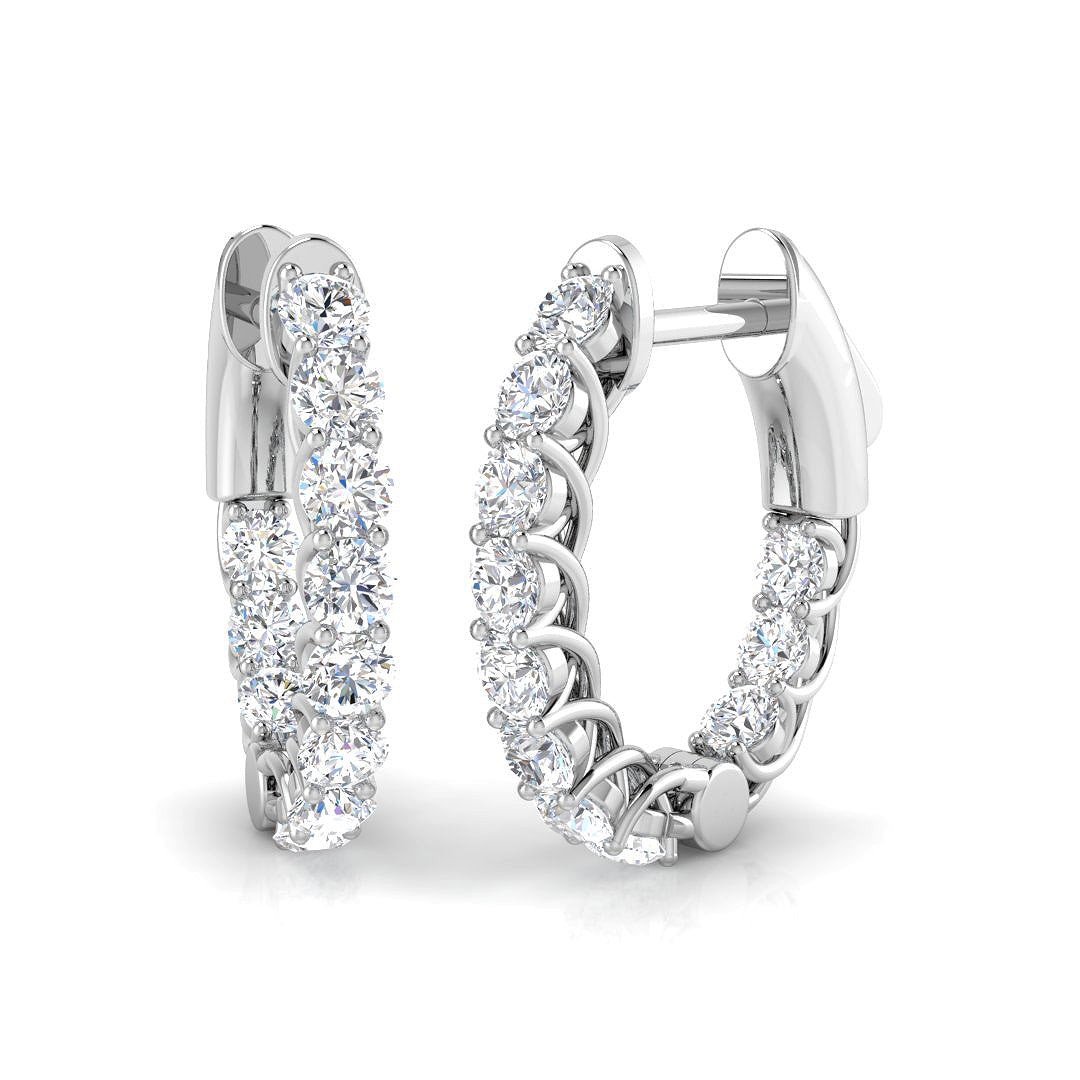 18ct White Gold 0.99ct G SI2 Diamond Earrings