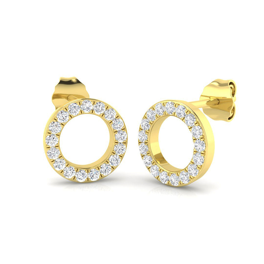 9ct Yellow Gold 0.30ct Laboratory Grown CVD Earrings