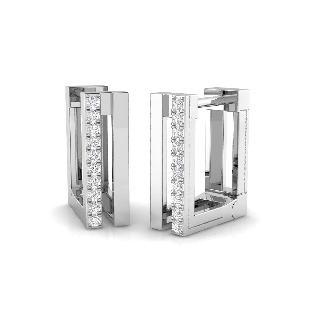 18ct White Gold 0.11ct G SI2 Diamond Earrings