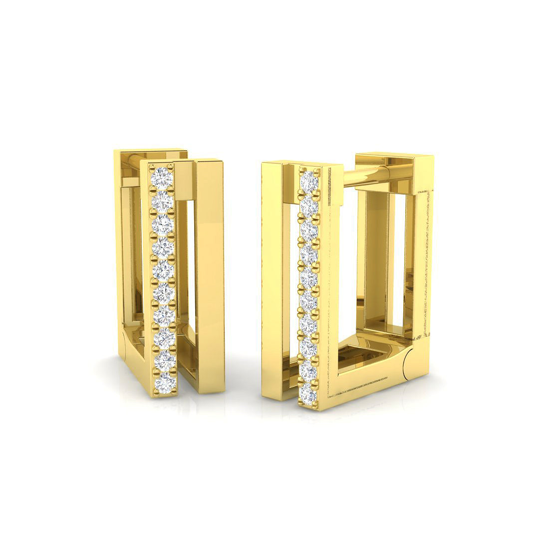 9ct Yellow Gold 0.11ct G SI2 Diamond Earrings