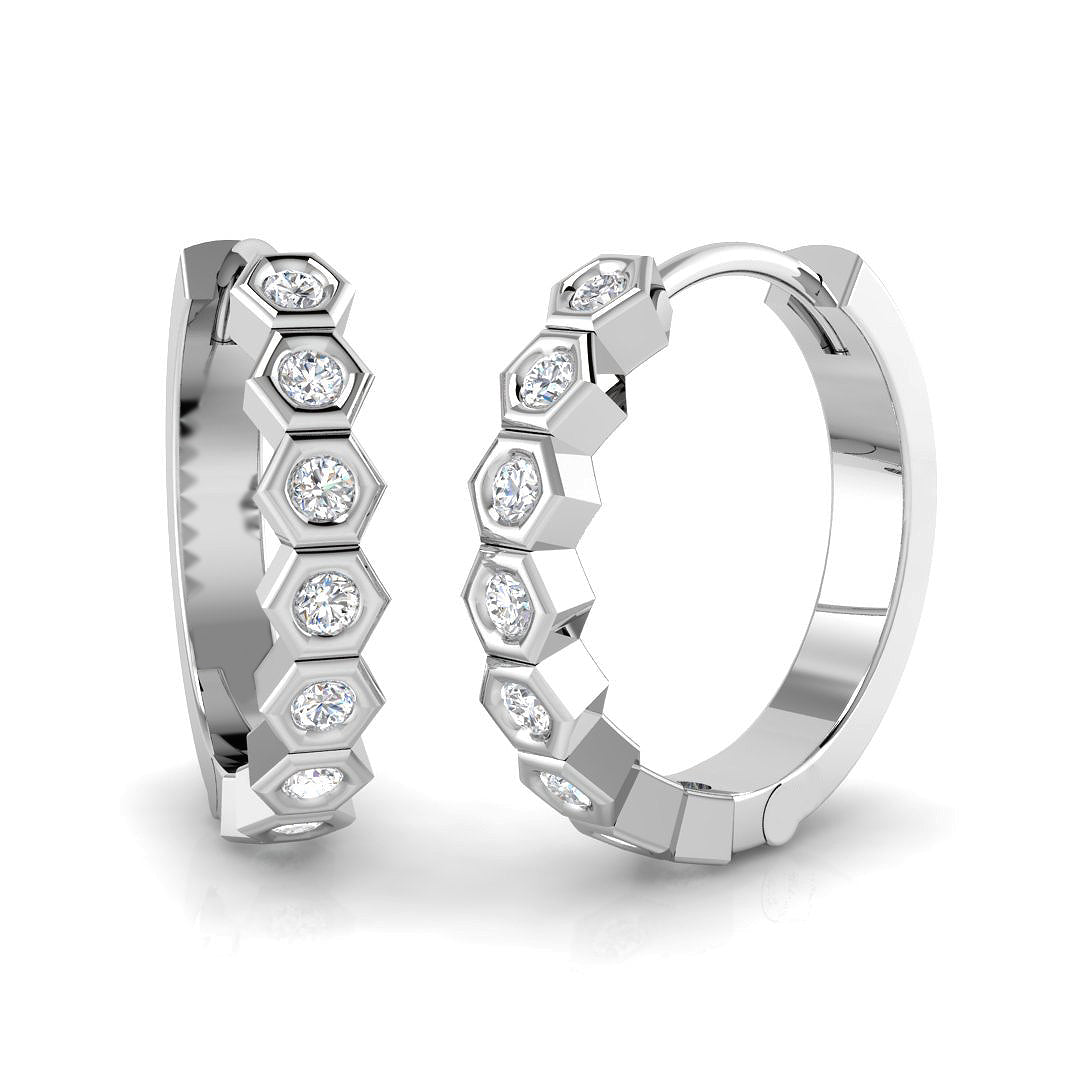 18ct White Gold 0.22ct G SI2 Diamond Earrings
