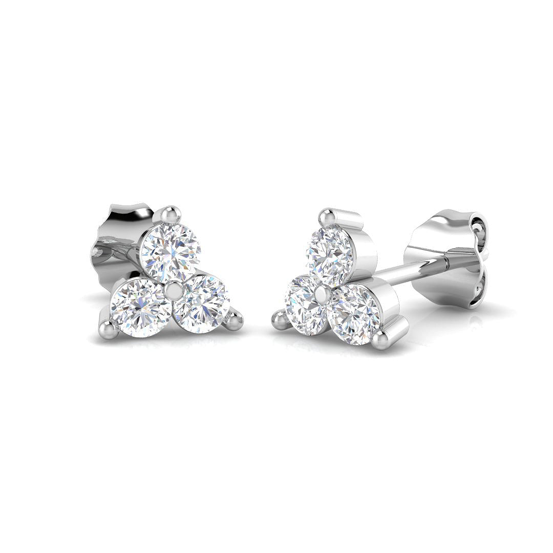 9ct White Gold 0.49ct Laboratory Grown CVD Earrings