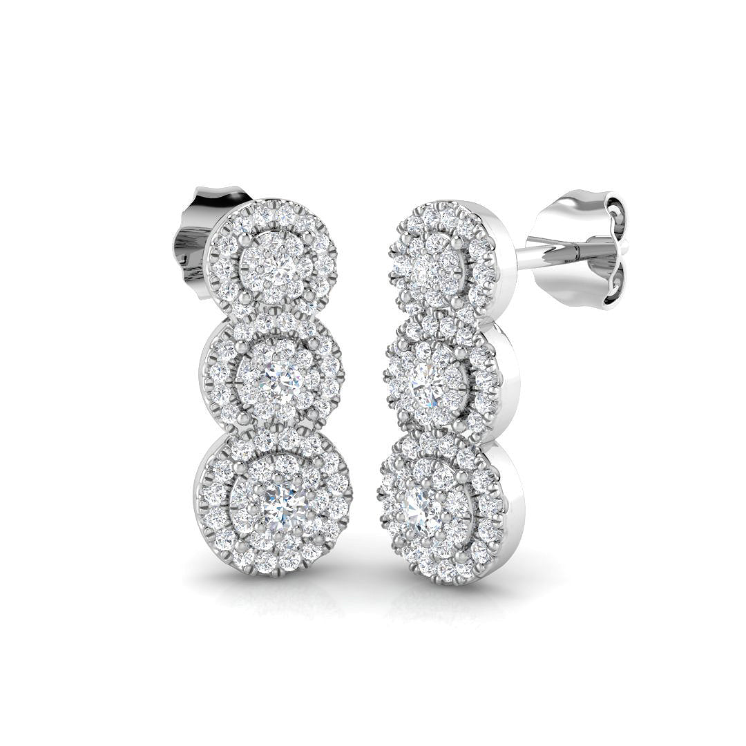 18ct White Gold 0.46ct G SI2 Diamond Earrings
