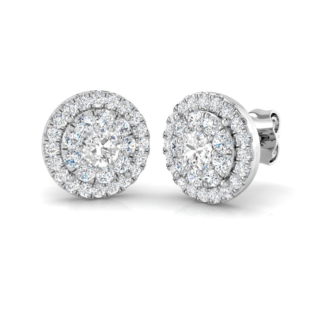 18ct White Gold 0.78ct G SI2 Diamond Earrings