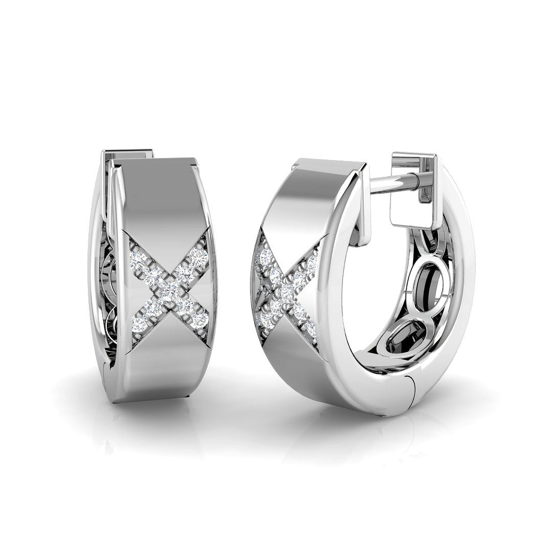 18ct White Gold 0.05ct G SI2 Diamond Earrings