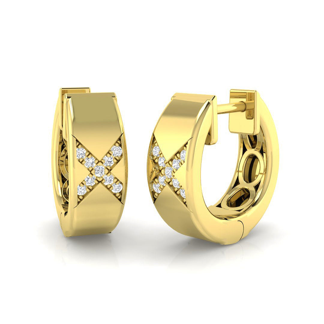 18ct Yellow Gold 0.05ct G SI2 Diamond Earrings