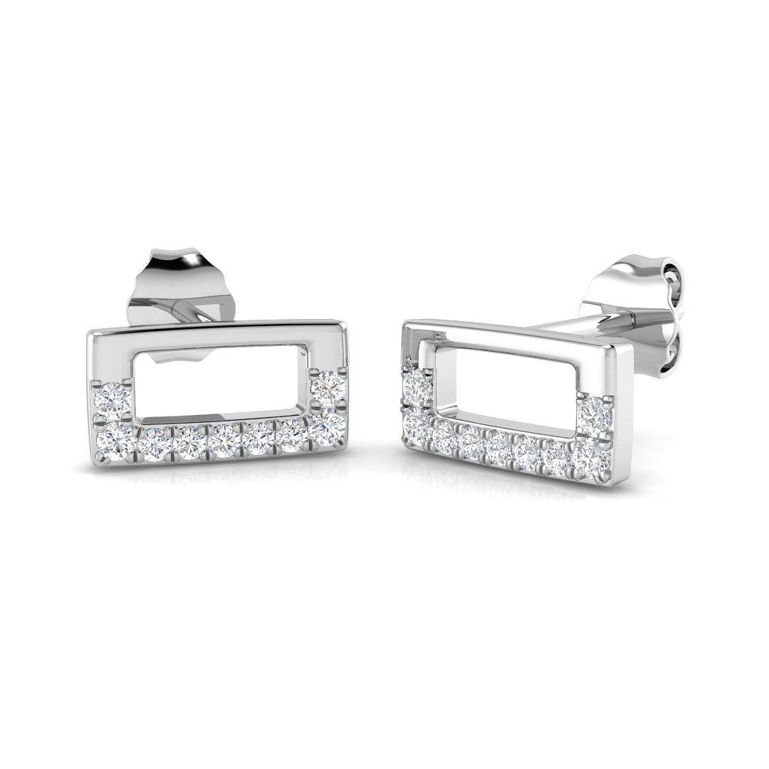 18ct White Gold 0.12ct G SI2 Diamond Earrings