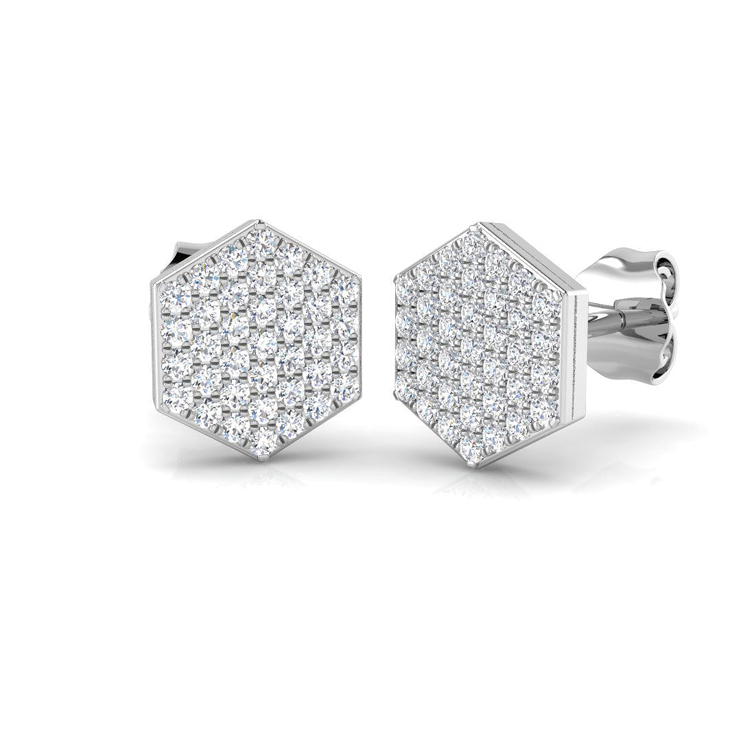 9ct White Gold 0.32ct G SI2 Diamond Earrings