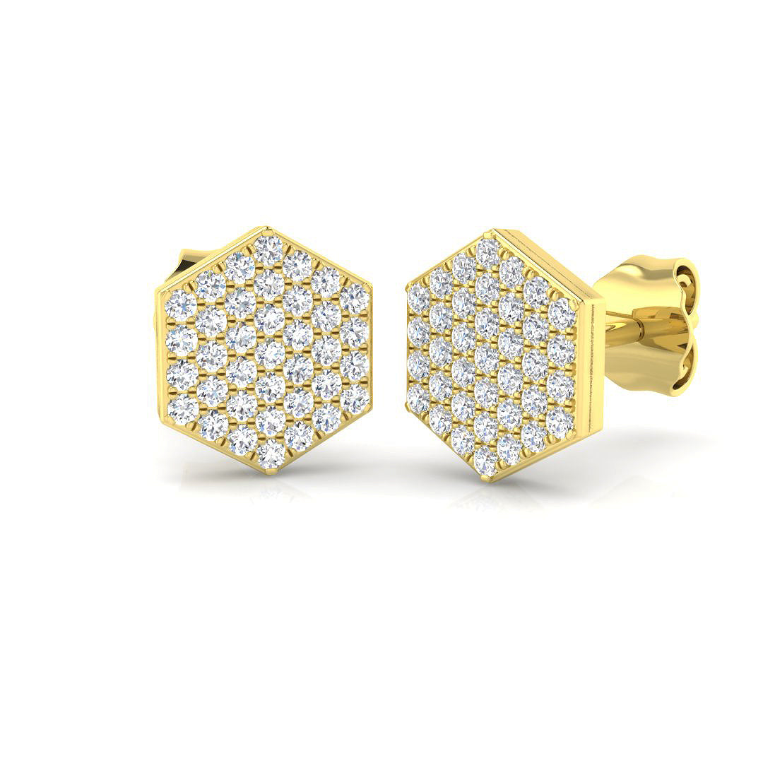 9ct Yellow Gold 0.32ct G SI2 Diamond Earrings