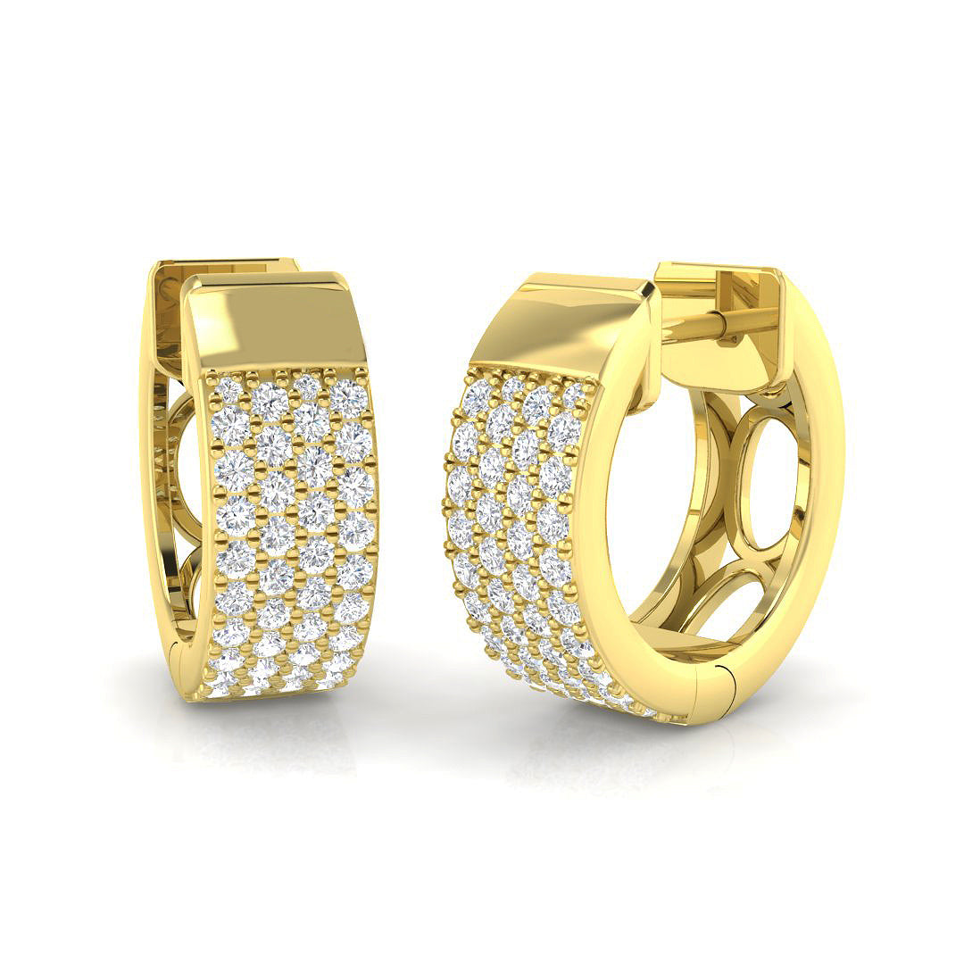 18ct Yellow Gold 0.54ct G SI2 Diamond Earrings