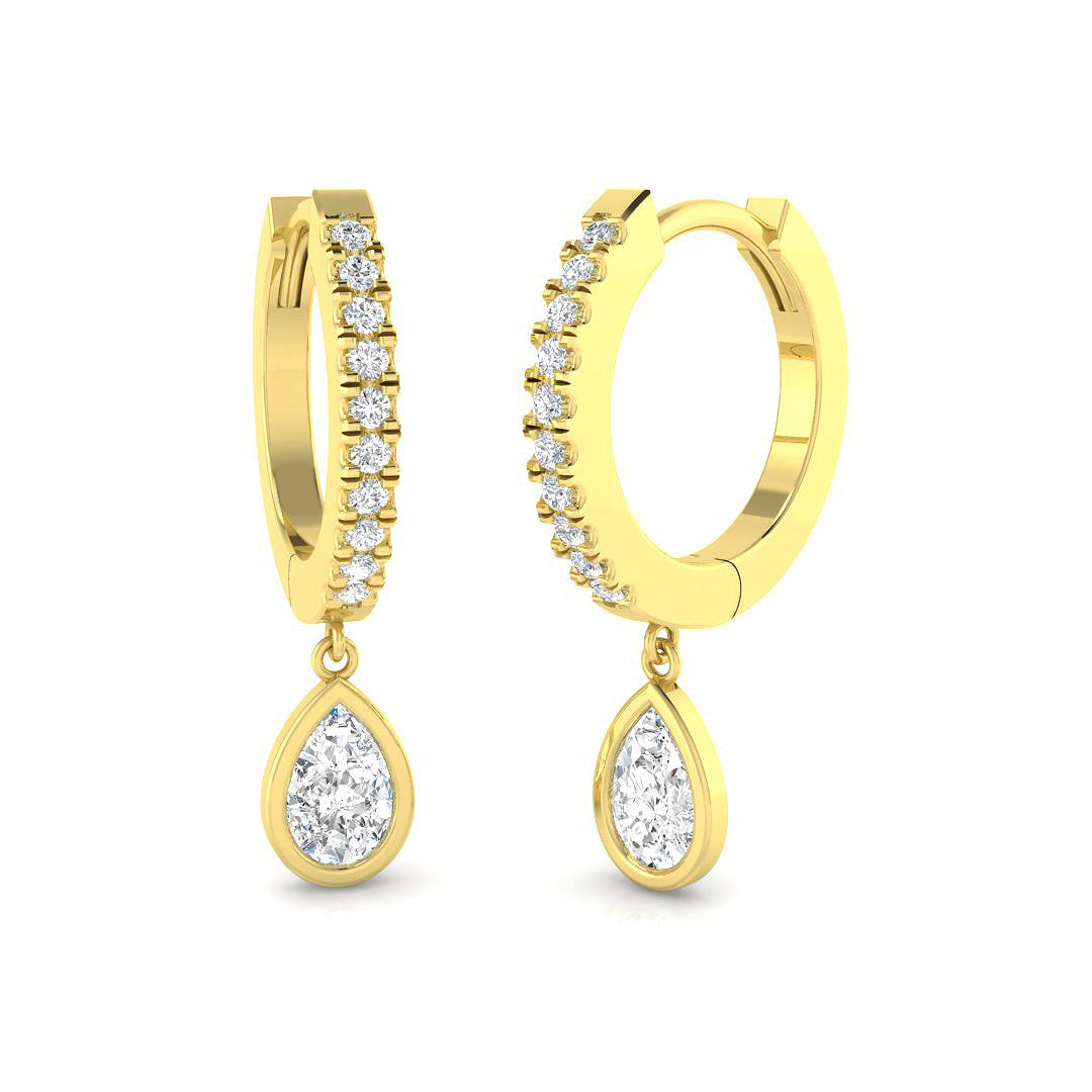 18ct Yellow Gold 0.65ct G SI2 Diamond Earrings