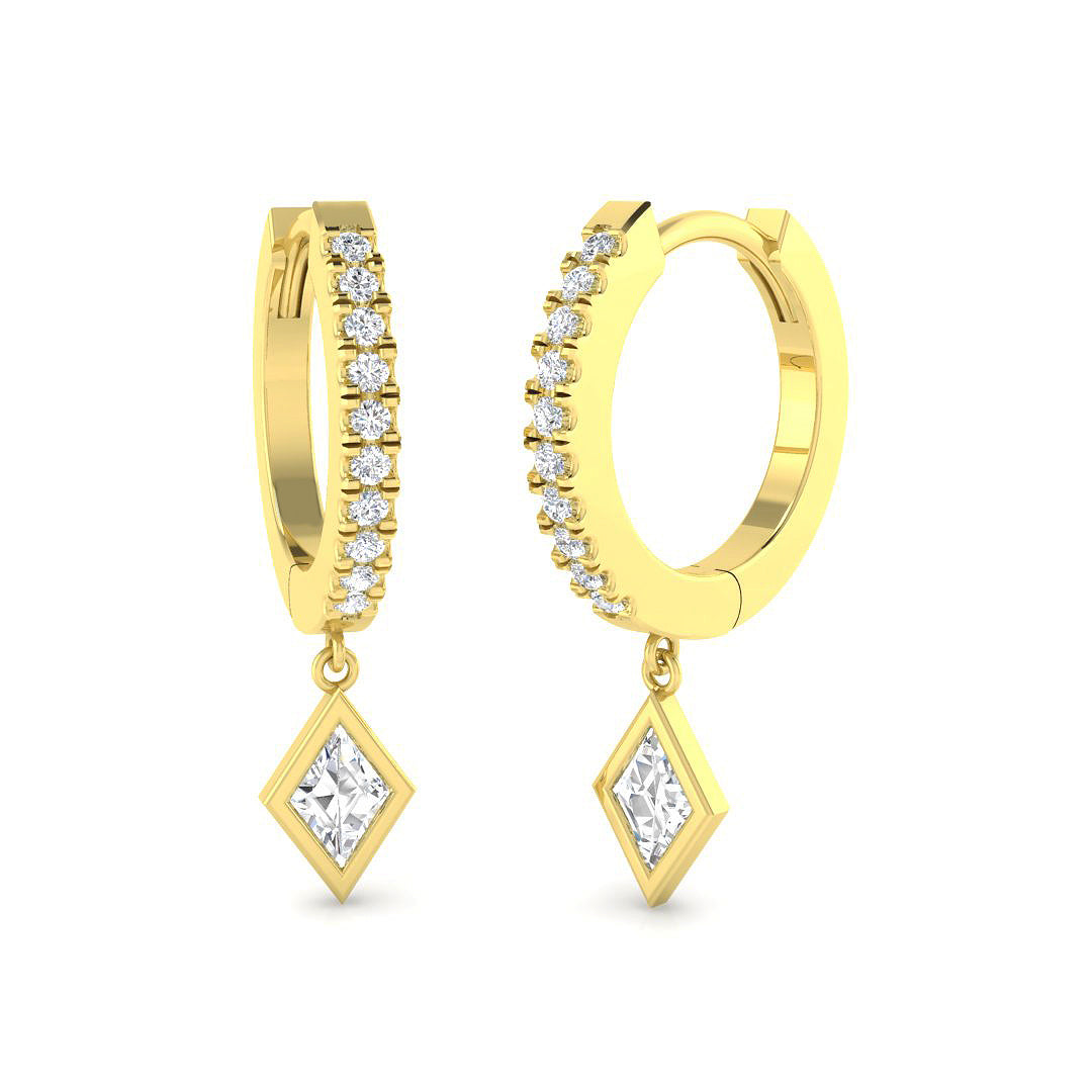 18ct Yellow Gold 0.48ct G SI2 Diamond Earrings