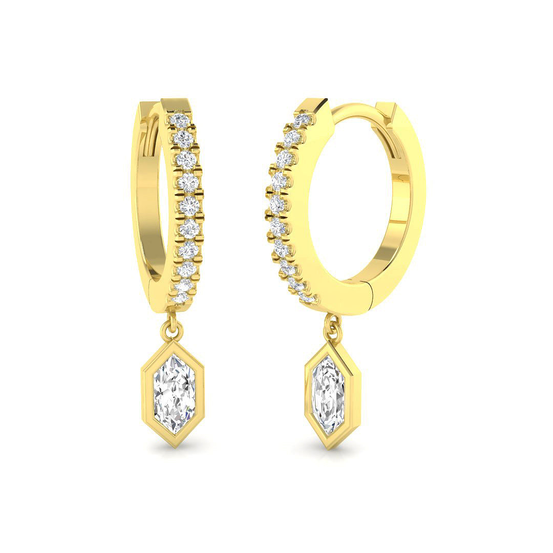 18ct Yellow Gold 0.79ct G SI2 Diamond Earrings