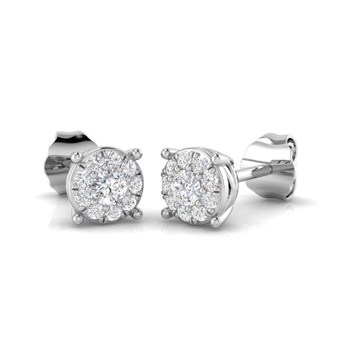 9ct White Gold 0.22ct G SI2 Diamond Earrings