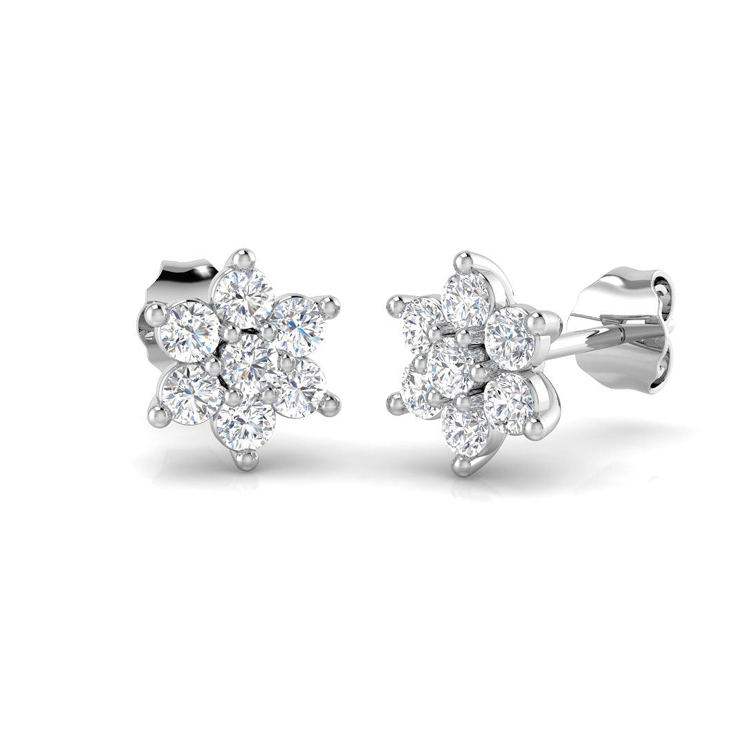 9ct White Gold 0.56ct G SI2 Diamond Earrings
