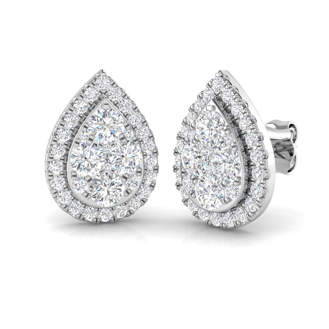 18ct White Gold 1.19ct G SI2 Diamond Earrings