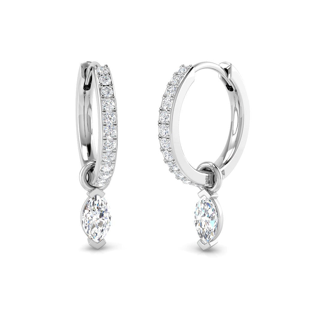 18ct White Gold 0.66ct Diamond Earrings