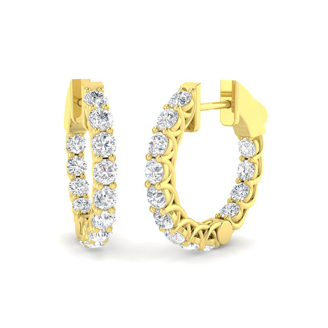 9ct Yellow Gold 1.49ct Laboratory Grown CVD Earrings