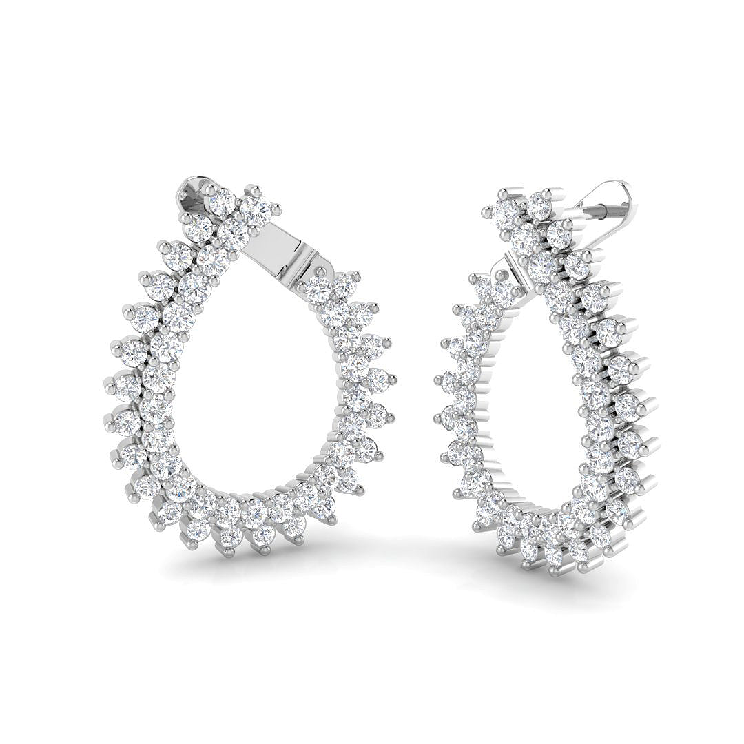 9ct White Gold 2.02ct Laboratory Grown CVD Earrings