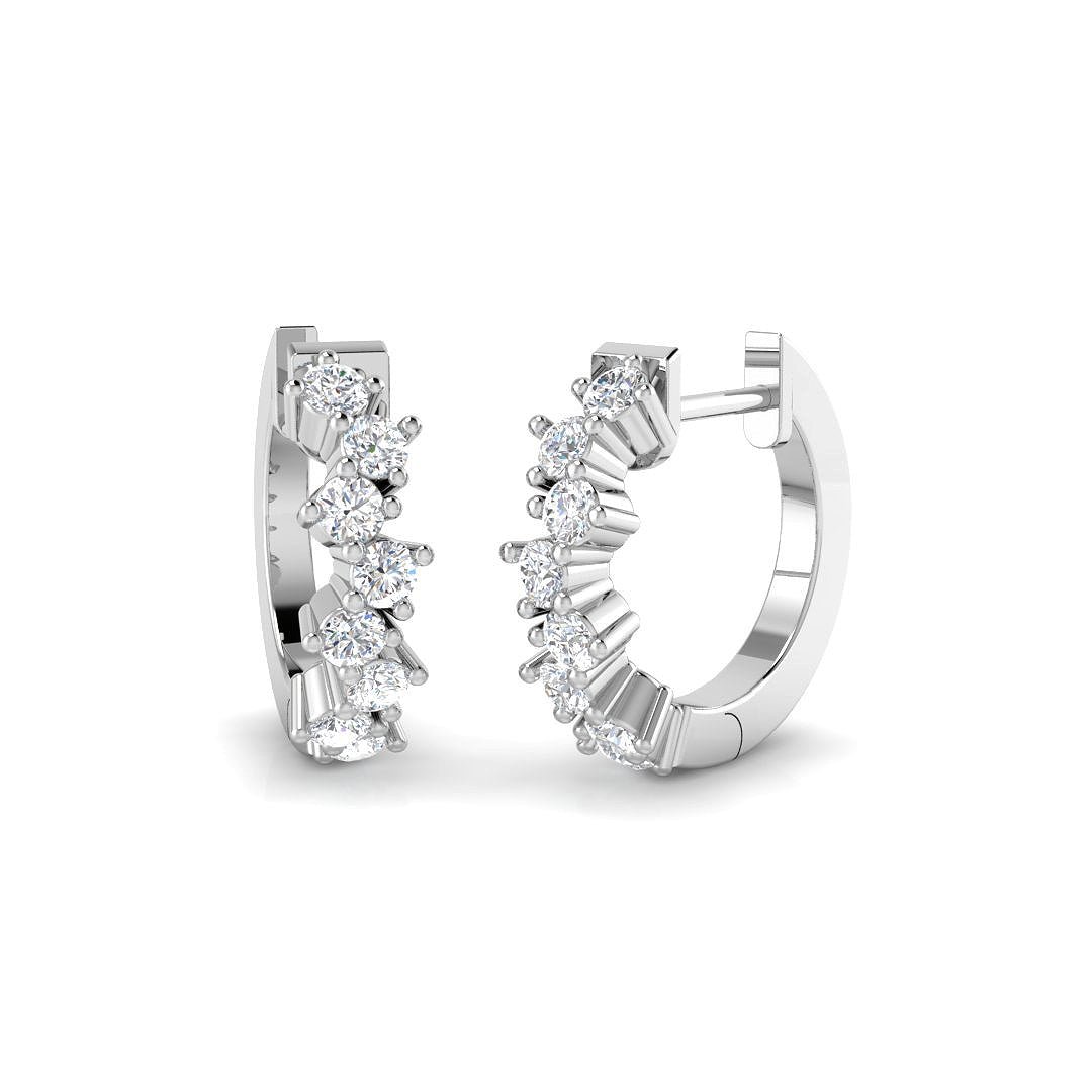 9ct White Gold 0.51ct G SI2 Diamond Earrings