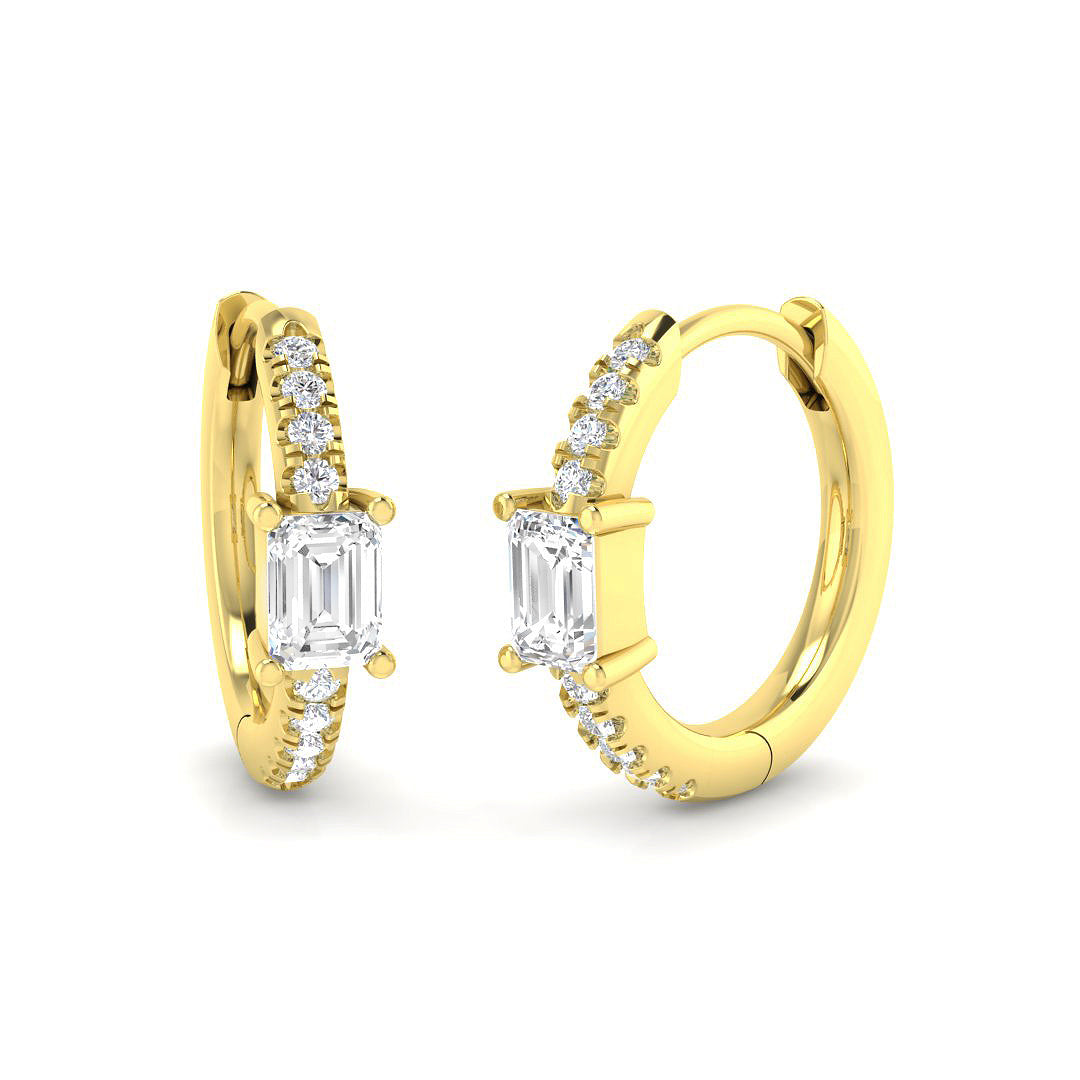 18ct Yellow Gold 0.48ct G SI2 Diamond Earrings